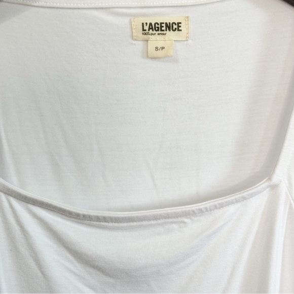 🎲 353. L’Agence Molly Square Neck Bodysuit in Vintage White Womens Small NWOT - Picture 4 of 10